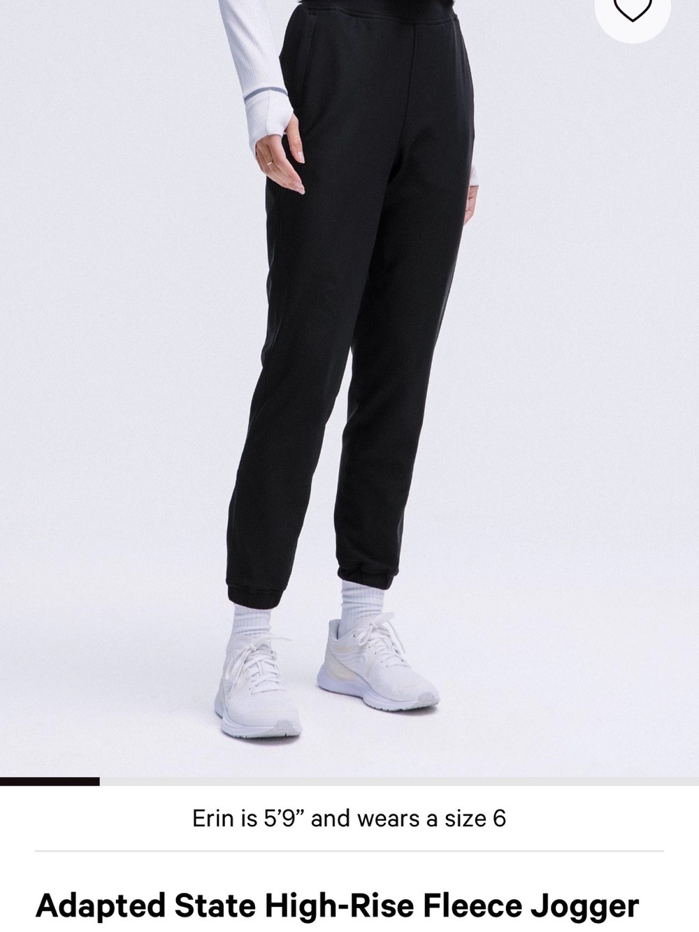 lululemon athletica Black Adapted State High-Rise Fleece Joggers